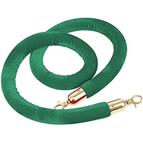 Samt-Stangenseil， Absperrseile aus Samt for große Eröffnungen, mit Haken, 2er-Pack(Green,3ft/90cm) von WDBDFCD