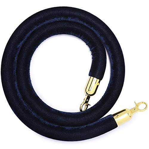 Samt-Stangenseil， Dicke Pfosten-Warteschlangen-Absperrseil-Absperrung zur Kontrolle der Menschenmenge(Black,1.4m/4.6ft) von WDBDFCD