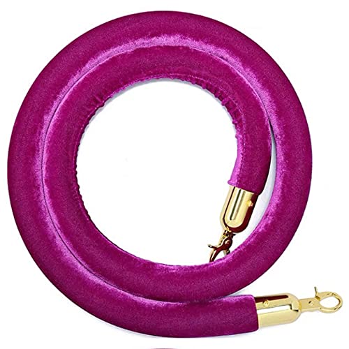 Samt-Stangenseil， Dicke Pfosten-Warteschlangen-Absperrseil-Absperrung zur Kontrolle der Menschenmenge(Purple,1.4m/4.6ft) von WDBDFCD