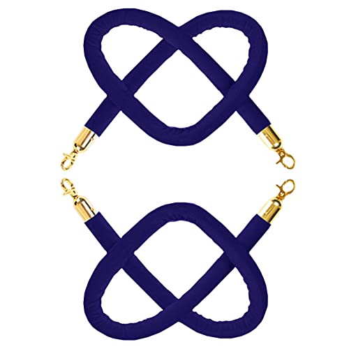 Samt-Stangenseil， Kontrollseil for den Innen- und Außenbereich mit Schnappverschlüssen weichem Schaumstoffkern(Blue,120cm/47.2in/3.9ft) von WDBDFCD