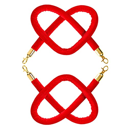 Samt-Stangenseil， Kontrollseil for den Innen- und Außenbereich mit Schnappverschlüssen weichem Schaumstoffkern(Red,200cm78.7in/6.6ft) von WDBDFCD