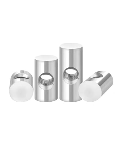Zylindermuttern, Möbelmuttern, 10 STÜCKE Fassschrauben Kreuzdübel Schlitzbeschläge Bett Oder Stuhl Horizontale Lochmutter M6 M8 L = 11mm-17mm(M4x30 OD6) von WDBDFCD