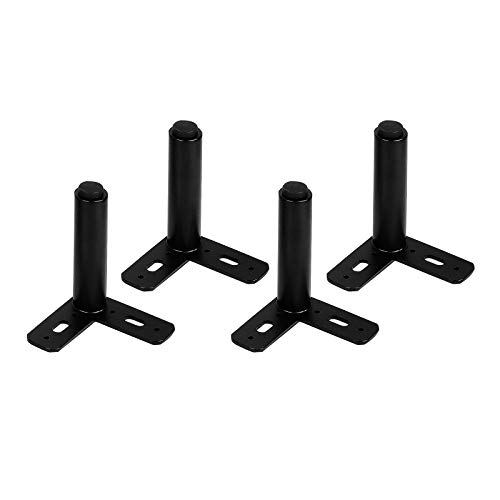 WDCDYQDH 4 Stück Metall-Möbelstützbeine, verstellbar, Schrankbein, Sofafüße, Tisch (schwarz Gold, 25 cm) von WDCDYQDH