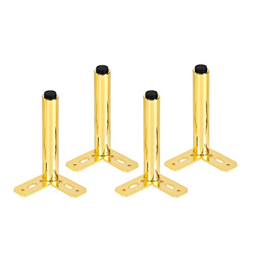 WDCDYQDH 4 Stück Metall-Möbelstützbeine, verstellbare Schrankbeine, Sofafüße, Tisch (schwarz Gold 25 cm/10 Zoll) (Gold 17 cm/7 Zoll) von WDCDYQDH