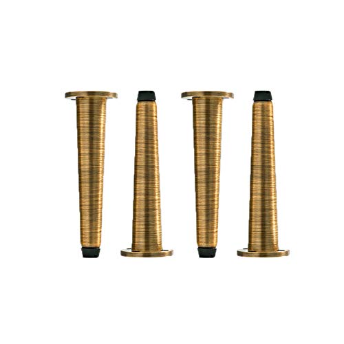 WDCDYQDH 4 Stück Möbelbeine aus Metall, höhenverstellbar, Füße für Schreibtisch, Couchtisch, Bank aus reinem Kupfer (schwarz 21 cm/8 Zoll) (Bronzefarbe von WDCDYQDH