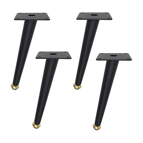 WDCDYQDH 4 schräge Möbelstützbeine, Schwarze Tischfüße aus Metall, DIY-Eisenschrank, verstellbares Schreibtischzubehör (20,5 cm) (eine Farbe: 50,5 cm) von WDCDYQDH