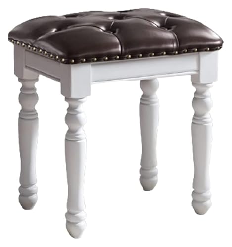 WDCDYQDH Frisiertischhocker, Schminkstuhl, Klavier, Schlafzimmer, Esszimmerhocker aus Holz (Grün) (Braun, 40 x 30 x 45 cm) von WDCDYQDH