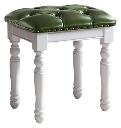 WDCDYQDH Frisiertischhocker, Schminkstuhl, Klavier, Schlafzimmer, Esszimmerhocker aus Holz (Grün) (Grün 40 x 30 x 45 cm) von WDCDYQDH