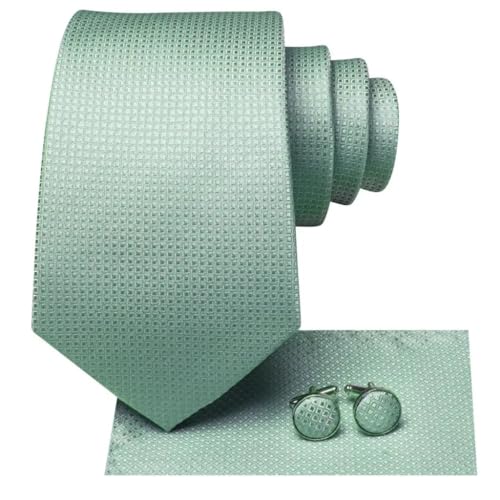 WDCDYQDH Herren Krawatten-Sets Grün Plaid Mode Herren Krawatten WParty Krawatten Manschettenknöpfe Einstecktücher WDCDYQDH Herren Krawatten-Sets Grün Plaid Mode Herren Krawatten WParty Krawatten Manschettenknöpfe Einstecktücher von WDCDYQDH