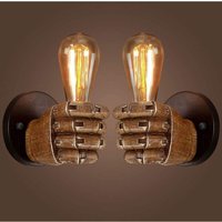 Poing Antike Wandleuchte, Vintage Industrielle Wandlampe E27 Edison-Birnensockel für Korridor Küche Schlafzimmer Restaurant Café Beleuchtet (Linke Poing Antike Wandleuchte, Vintage Industrielle Wandlampe E27 Edison-Birnensockel für Korridor Küche Schlafzimmer Restaurant Café Beleuchtet (Linke von WDDNAOT