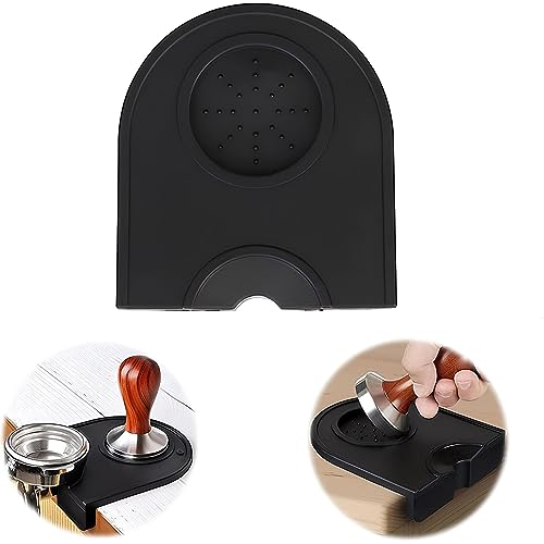 Kaffee Tampermatte, Kaffee Matte Silikon, Barista Zubehör Matte, Kaffee Tamper Halter, Espresso Tamping Matte, Für Siebträger Barista Espresso Zubehör Fuer Kaffeemaschine Schwarz von WDDP