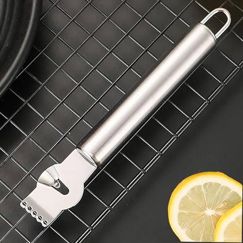 Zitrusfrüchte Zester, Zitrone Edelstahl Zester Reibe Orange Citrus Küchenschäler Werkzeug mit Kanalmesser, Premium Sabatier Küchenchef Werkzeug Handheld Obst Orangenschäler Küchenwerkzeuge von WDEC