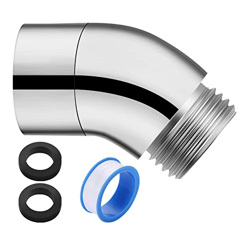 Handbrause Adapter, Duschkopf Adapter 45 Grad, Regendusche Duschkopf Adapter 135 Grad für Duschkopf Beweglich Duscharmanschluss Edelstahl Handbrause Adapter, Duschkopf Adapter 45 Grad, Regendusche Duschkopf Adapter 135 Grad für Duschkopf Beweglich Duscharmanschluss Edelstahl von WDFCN