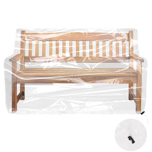 WDFCN Abdeckplane Gartenmöbel 2 Sitzer Transparent Schutzhülle Gartenbank Abdeckung 135 * 80 * 75cm mit Kordelzug Kordelzugverschluss Abdeckhauben Hüllen Abdeckhaube Bank für Gartenbank Regenschutz WDFCN Abdeckplane Gartenmöbel 2 Sitzer Transparent Schutzhülle Gartenbank Abdeckung 135 * 80 * 75cm mit Kordelzug Kordelzugverschluss Abdeckhauben Hüllen Abdeckhaube Bank für Gartenbank Regenschutz von WDFCN