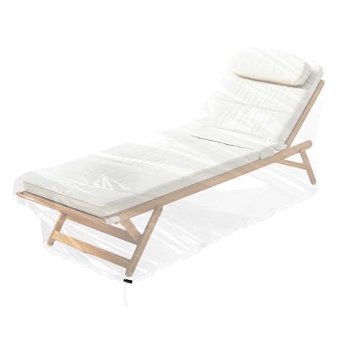 WDFCN Schutzhülle Gartenliege Abdeckung Gartenliege Sonnenliege mit Kordelzug 200x70x75 cm Liege Schutz Transparent Abdeckung Für Gartenmöbel Sonnenliege Liegestuhl Abdeckhaube Wasserdicht von WDFCN