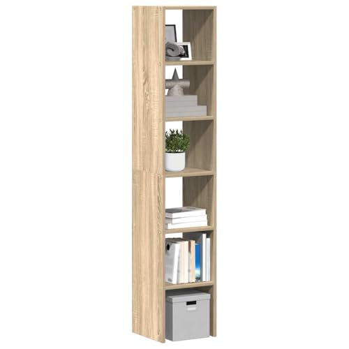 Bücherregale 2 Stk. Stapelbar Sonoma-Eiche 30x30x80 cm | Stauraum Lösung für Wohnzimmer Schlafzimmer Stabile Holzwerkstoff Regale mit 60kg Tragkraft | Flexibel stapelbar oder nebeneinander Bücherregale 2 Stk. Stapelbar Sonoma-Eiche 30x30x80 cm | Stauraum Lösung für Wohnzimmer Schlafzimmer Stabile Holzwerkstoff Regale mit 60kg Tragkraft | Flexibel stapelbar oder nebeneinander von WDGJJFECNMUEHI