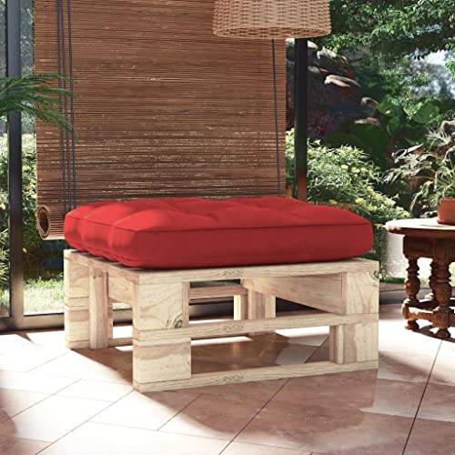 Garden Pallet Stool with Cushion, Treated Pine Wood Outdoor Ottoman Bench for Patio, Balcony & Living Room, Weather-Resistant & Durable, Rustic Design, Multi-Functional as Coffee Table (60x60x25cm) Garden Pallet Stool with Cushion, Treated Pine Wood Outdoor Ottoman Bench for Patio, Balcony & Living Room, Weather-Resistant & Durable, Rustic Design, Multi-Functional as Coffee Table (60x60x25cm) von WDGJJFECNMUEHI