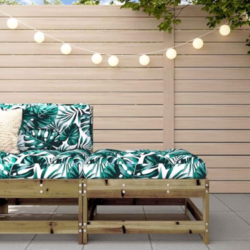 Garden Stool with Cushion, Pressure Treated Pine Wood Outdoor Bench, Rustic Patio Furniture for Garden Terrace Balcony, Weather Resistant, Max Load 110kg, Includes Leaf Pattern Seat Pillow Garden Stool with Cushion, Pressure Treated Pine Wood Outdoor Bench, Rustic Patio Furniture for Garden Terrace Balcony, Weather Resistant, Max Load 110kg, Includes Leaf Pattern Seat Pillow von WDGJJFECNMUEHI