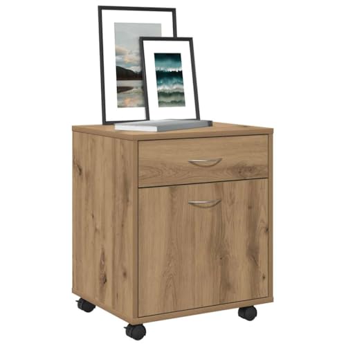 Rollcontainer Mobile Office Storage Cabinet with Wheels, Artisan Oak Finish Wood Particle Board, 45x38x54 cm Lockable Casters, Ideal for Home Office Living Room Bedroom Organization Furniture Rollcontainer Mobile Office Storage Cabinet with Wheels, Artisan Oak Finish Wood Particle Board, 45x38x54 cm Lockable Casters, Ideal for Home Office Living Room Bedroom Organization Furniture von WDGJJFECNMUEHI