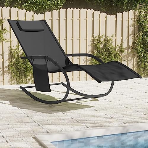 Schaukelliege Schwarz Outdoor Relaxing Swing Chair with Removable Side Pocket, Ergonomic Mesh Textilene & Powder-Coated Steel Frame, Patio Garden Hanging Lounge Chair for Balcony Backyard Vacation Schaukelliege Schwarz Outdoor Relaxing Swing Chair with Removable Side Pocket, Ergonomic Mesh Textilene & Powder-Coated Steel Frame, Patio Garden Hanging Lounge Chair for Balcony Backyard Vacation von WDGJJFECNMUEHI