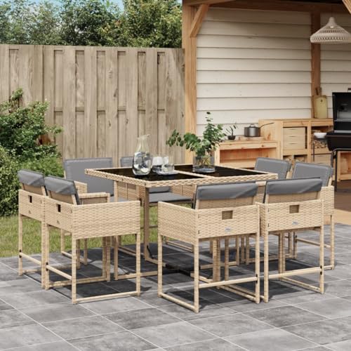 WDGJJFECNMUEHI 11-TLG. Garten-Essgruppe mit Kissen Hellgrau Poly Rattangartenmöbel Set gartenmöbelset Garten Lounge gartenmöbel Set loungeGeeignet für Gartenterrassen WDGJJFECNMUEHI 11-TLG. Garten-Essgruppe mit Kissen Hellgrau Poly Rattangartenmöbel Set gartenmöbelset Garten Lounge gartenmöbel Set loungeGeeignet für Gartenterrassen von WDGJJFECNMUEHI