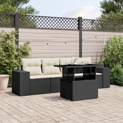 WDGJJFECNMUEHI 15-TLG. Garten-Essgruppe mit Kissen Grau Poly Rattangartenmöbel Set gartenmöbelset Garten Lounge gartenmöbel Set loungeGeeignet für Gartenterrassen WDGJJFECNMUEHI 15-TLG. Garten-Essgruppe mit Kissen Grau Poly Rattangartenmöbel Set gartenmöbelset Garten Lounge gartenmöbel Set loungeGeeignet für Gartenterrassen von WDGJJFECNMUEHI