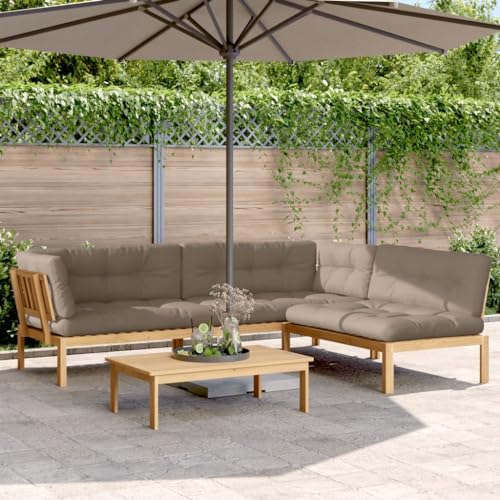 WDGJJFECNMUEHI 17-TLG. Garten-Essgruppe mit Kissen Schwarz Poly Rattangartenmöbel Set Lounge Garten Lounge gartenmöbel Set gartenmöbelsetGeeignet für Gartenterrassen von WDGJJFECNMUEHI