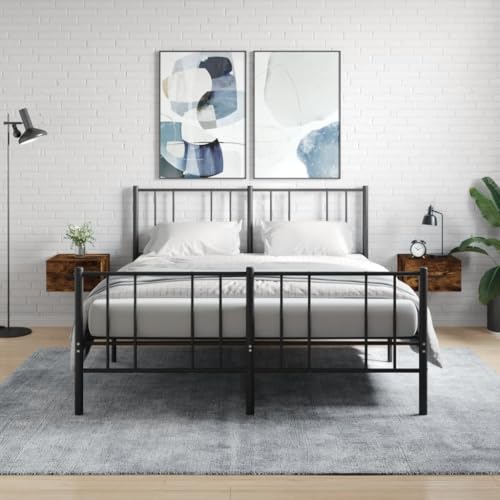 WDGJJFECNMUEHI 2 Pack Floating Nightstand Wall Mounted Smoked Oak Bedside Table with Storage Shelf 35x35x20 cm for Bedroom Living Room Space Saving Modern Design WDGJJFECNMUEHI 2 Pack Floating Nightstand Wall Mounted Smoked Oak Bedside Table with Storage Shelf 35x35x20 cm for Bedroom Living Room Space Saving Modern Design von WDGJJFECNMUEHI