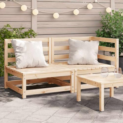 WDGJJFECNMUEHI 2-Seater Garden Sofa Solid Pine Wood Outdoor Furniture Set for Patio Terrace Backyard Comfortable Rustic Design Modular Water-Resistant Slats Durable WDGJJFECNMUEHI 2-Seater Garden Sofa Solid Pine Wood Outdoor Furniture Set for Patio Terrace Backyard Comfortable Rustic Design Modular Water-Resistant Slats Durable von WDGJJFECNMUEHI