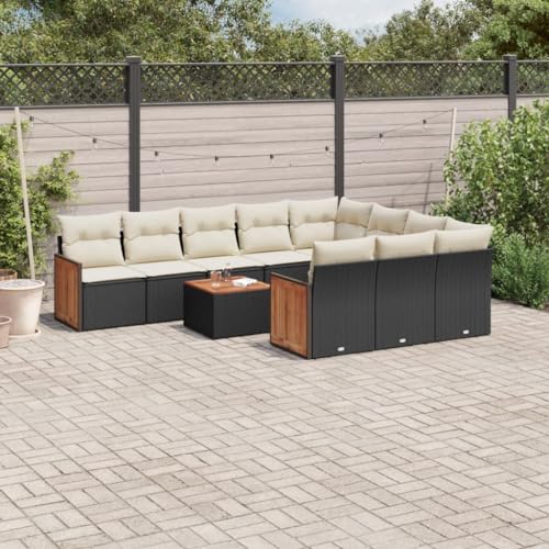 WDGJJFECNMUEHI 3-TLG. Garten-Essgruppe mit Kissen Grau Poly Rattangarten Lounge gartenmöbelset gartenmöbel Set Lounge gartenmöbel setGeeignet für Gartenterrassen von WDGJJFECNMUEHI