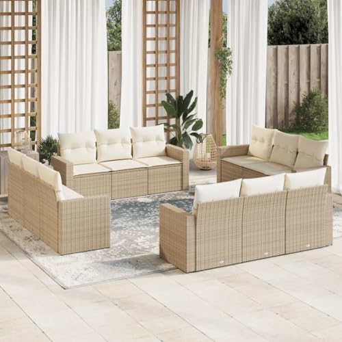 WDGJJFECNMUEHI 5-TLG. Garten-Essgruppe mit Kissen Braun Poly Rattangarten Lounge gartenmöbelset gartenmöbel Set Lounge gartenmöbel setGeeignet für Gartenterrassen von WDGJJFECNMUEHI