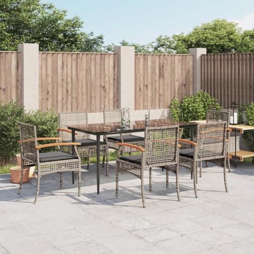 WDGJJFECNMUEHI 5-TLG. Garten-Essgruppe mit Kissen Grau Poly Rattangartenmöbel Set gartenmöbelset Garten Lounge gartenmöbel Set loungeGeeignet für Gartenterrassen WDGJJFECNMUEHI 5-TLG. Garten-Essgruppe mit Kissen Grau Poly Rattangartenmöbel Set gartenmöbelset Garten Lounge gartenmöbel Set loungeGeeignet für Gartenterrassen von WDGJJFECNMUEHI