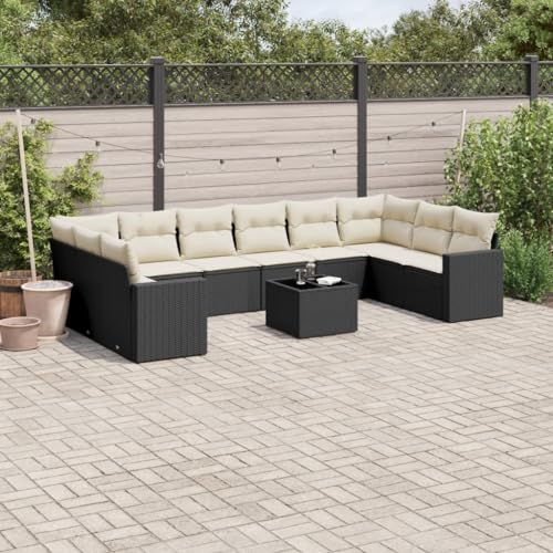 WDGJJFECNMUEHI 7-TLG. Garten-Essgruppe mit Kissen Braun Poly Rattangarten Lounge gartenmöbel Set gartenmöbelset gartenmöbel Set loungeGeeignet für Gartenterrassen von WDGJJFECNMUEHI