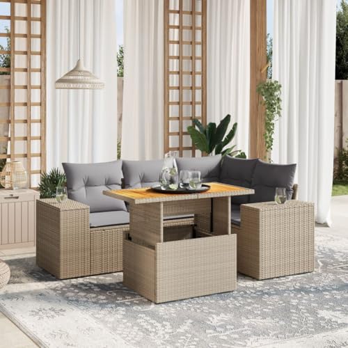 WDGJJFECNMUEHI 7-TLG. Garten-Essgruppe mit Kissen Braun Poly Rattangartenmöbel Set Garten Lounge gartenmöbel Set Lounge gartenmöbelsetGeeignet für Gartenterrassen WDGJJFECNMUEHI 7-TLG. Garten-Essgruppe mit Kissen Braun Poly Rattangartenmöbel Set Garten Lounge gartenmöbel Set Lounge gartenmöbelsetGeeignet für Gartenterrassen von WDGJJFECNMUEHI