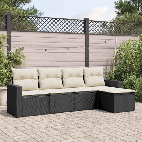 WDGJJFECNMUEHI 7-TLG. Garten-Essgruppe mit Kissen Braun Poly Rattangartenmöbel Set Garten Lounge gartenmöbel Set Lounge gartenmöbelsetGeeignet für Gartenterrassen von WDGJJFECNMUEHI
