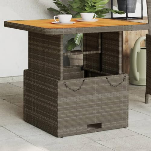 WDGJJFECNMUEHI 7-TLG. Garten-Essgruppe mit Kissen Braun Poly Rattangartenmöbel Set Lounge Garten Lounge gartenmöbelset gartenmöbel setGeeignet für Gartenterrassen von WDGJJFECNMUEHI