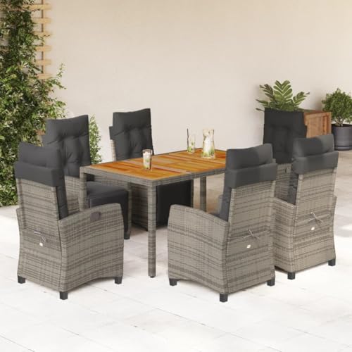 WDGJJFECNMUEHI 7-TLG. Garten-Essgruppe mit Kissen Grau Poly Rattangartenmöbel Set Lounge gartenmöbel Set gartenmöbelset Garten loungeGeeignet für Gartenterrassen WDGJJFECNMUEHI 7-TLG. Garten-Essgruppe mit Kissen Grau Poly Rattangartenmöbel Set Lounge gartenmöbel Set gartenmöbelset Garten loungeGeeignet für Gartenterrassen von WDGJJFECNMUEHI