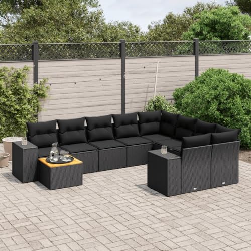 WDGJJFECNMUEHI 7-TLG. Garten-Essgruppe mit Kissen Grau Poly Rattangartenmöbel Set Lounge gartenmöbelset Garten Lounge gartenmöbel setGeeignet für Gartenterrassen von WDGJJFECNMUEHI