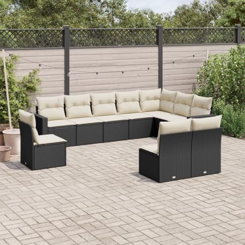 WDGJJFECNMUEHI 7-TLG. Garten-Essgruppe mit Kissen Grau Poly Rattangartenmöbelset Garten Lounge gartenmöbel Set gartenmöbel Set loungeGeeignet für Gartenterrassen von WDGJJFECNMUEHI