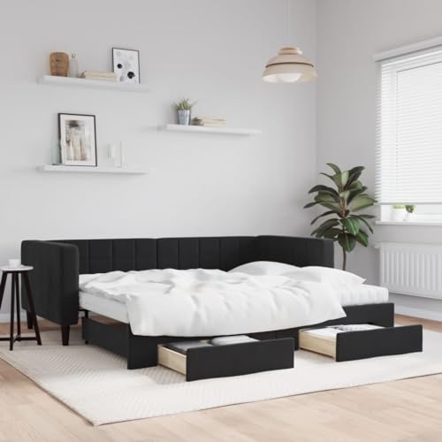 WDGJJFECNMUEHI 7-TLG. Garten-Essgruppe mit Kissen Schwarz Poly Rattangartenmöbel Set Lounge Garten Lounge gartenmöbelset gartenmöbel setGeeignet für Gartenterrassen von WDGJJFECNMUEHI
