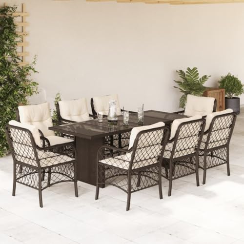 WDGJJFECNMUEHI 7-TLG. Garten-Essgruppe mit Kissen Schwarz Poly Rattangartenmöbel Set gartenmöbelset Garten Lounge gartenmöbel Set loungeGeeignet für Gartenterrassen WDGJJFECNMUEHI 7-TLG. Garten-Essgruppe mit Kissen Schwarz Poly Rattangartenmöbel Set gartenmöbelset Garten Lounge gartenmöbel Set loungeGeeignet für Gartenterrassen von WDGJJFECNMUEHI