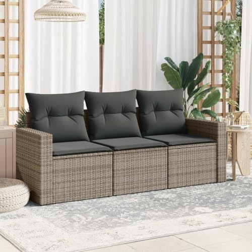 WDGJJFECNMUEHI 9-TLG. Garten-Essgruppe mit Kissen Braun Poly Rattangartenmöbel Set gartenmöbelset gartenmöbel Set Lounge Garten loungeGeeignet für Gartenterrassen von WDGJJFECNMUEHI