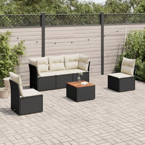 WDGJJFECNMUEHI 9-TLG. Garten-Essgruppe mit Kissen Grau Poly Rattangartenmöbel Set Lounge Garten Lounge gartenmöbelset gartenmöbel setGeeignet für Gartenterrassen von WDGJJFECNMUEHI