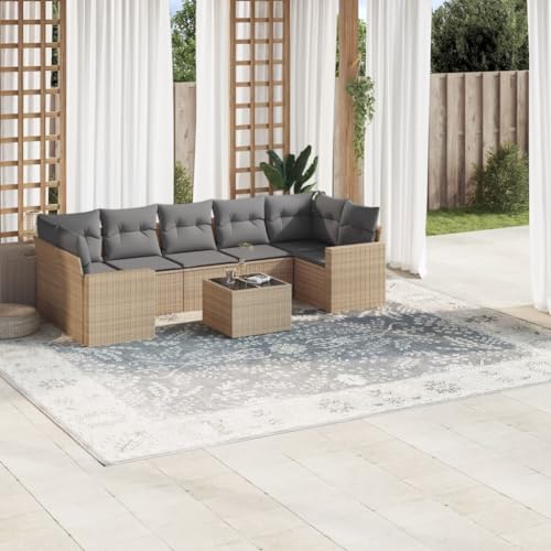 WDGJJFECNMUEHI 9-TLG. Garten-Essgruppe mit Kissen Schwarz Poly Rattangarten Lounge gartenmöbelset gartenmöbel Set gartenmöbel Set loungeGeeignet für Gartenterrassen WDGJJFECNMUEHI 9-TLG. Garten-Essgruppe mit Kissen Schwarz Poly Rattangarten Lounge gartenmöbelset gartenmöbel Set gartenmöbel Set loungeGeeignet für Gartenterrassen von WDGJJFECNMUEHI
