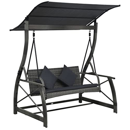 WDGJJFECNMUEHI 9-TLG. Garten-Lounge-Set mit Auflagen Poly Rattan Anthrazitgarten Lounge gartenmöbelset gartenmöbel Set Lounge gartenmöbel setGeeignet für Gartenterrassen von WDGJJFECNMUEHI