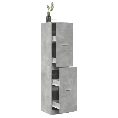 WDGJJFECNMUEHI Apothekerschrank Betongrau 40x41x174,5 cm Holzwerkstoff mit 4 Schubladen, Stauraum Kommode für Küche Wohnzimmer Büro, Langlebig Feuchtigkeitsbeständig WDGJJFECNMUEHI Apothekerschrank Betongrau 40x41x174,5 cm Holzwerkstoff mit 4 Schubladen, Stauraum Kommode für Küche Wohnzimmer Büro, Langlebig Feuchtigkeitsbeständig von WDGJJFECNMUEHI