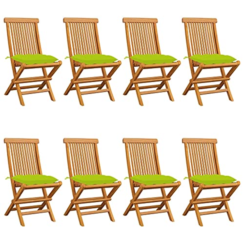 WDGJJFECNMUEHI Balkon Stuhl bequem campingstühle klappbarGartenstühle mit Hellgrünen Kissen 8 STK. Massivholz Teak Geeignet für Gärten, Terrassen und Balkone WDGJJFECNMUEHI Balkon Stuhl bequem campingstühle klappbarGartenstühle mit Hellgrünen Kissen 8 STK. Massivholz Teak Geeignet für Gärten, Terrassen und Balkone von WDGJJFECNMUEHI