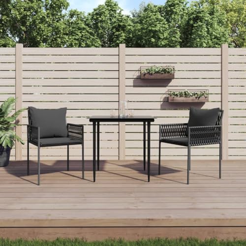 WDGJJFECNMUEHI Balkon Stuhl bequem campingstühle klappbarGartenstühle mit Kissen 2 STK. Schwarz 54x61x83 cm Poly RattanGeeignet für Gärten, Terrassen und Balkone WDGJJFECNMUEHI Balkon Stuhl bequem campingstühle klappbarGartenstühle mit Kissen 2 STK. Schwarz 54x61x83 cm Poly RattanGeeignet für Gärten, Terrassen und Balkone von WDGJJFECNMUEHI