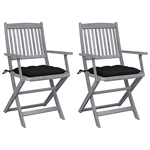 WDGJJFECNMUEHI Balkon Stuhl bequem campingstühle klappbarKlappbare Gartenstühle 2 STK. mit Kissen Massivholz AkazieGeeignet für Gärten, Terrassen und Balkone WDGJJFECNMUEHI Balkon Stuhl bequem campingstühle klappbarKlappbare Gartenstühle 2 STK. mit Kissen Massivholz AkazieGeeignet für Gärten, Terrassen und Balkone von WDGJJFECNMUEHI