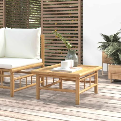 WDGJJFECNMUEHI Bamboo Garden Table 65x55x30 cm Outdoor Patio Furniture Natural Bambus Coffee Side Table Weatherproof for Terrace Balcony Deck von WDGJJFECNMUEHI